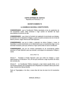 Decreto/Ley de Organizaci&oacute;n de Tribunales en Honduras