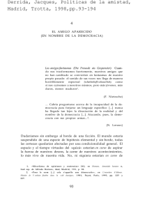 Derrida, Jacques, Políticas de la amistad, Madrid, Trotta, 1998,pp.93