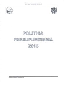 politica presupuestaria 2 0 1 5