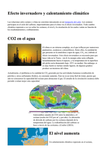 Efecto invernadero y calentamiento climático CO2 en el