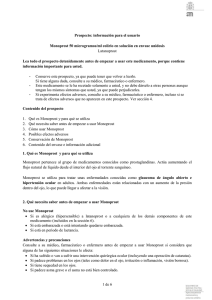 Prospecto - Agencia Española de Medicamentos y Productos