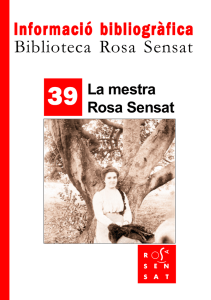 La mestra Rosa Sensat - Associació de Mestres Rosa Sensat