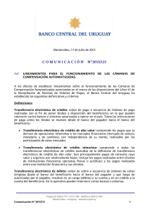 comunicaci ó nn°2015/121 - Banco Central del Uruguay