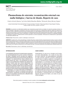Plasmocitoma de esternón: reconstrucción