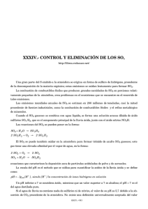 XXXIV.- CONTROL Y ELIMINACIÓN DE LOS SOx