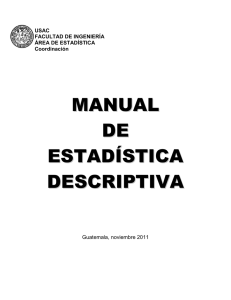 manual de estadística descriptiva - Área de Estadística