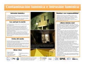 Contaminación lumínica e intrusión lumínica