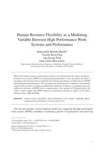 Human Resource Flexibility as a Mediating Variable