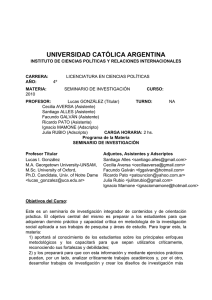 Seminario de Investigación - Universidad Católica Argentina