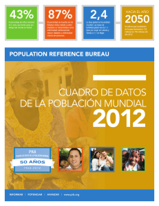 El Cuadro de Datos de la Población Mundial 2012