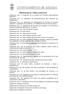 ordenanzas municipales - Ayuntamiento de Azuaga