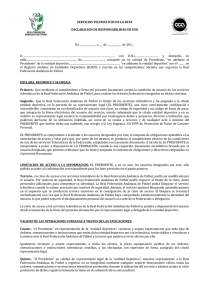 SERVICIOS TELEMATICOS DE LA RFAF DECLARACION DE