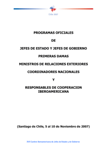 PROGRAMAS OFICIALES DE JEFES DE ESTADO Y JEFES DE