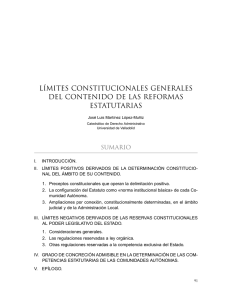límites constitucionales generales del contenido de las reformas