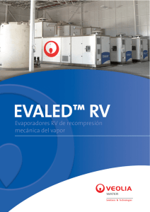 Evaporadores RV de recompresión mecánica del vapor