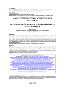 Mass communication and consumer behavior