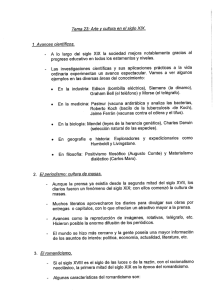 Tema 23: Arte v cultura en el siglo XIX. 1 Avances cientíﬁcos.