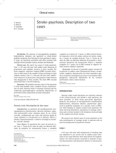 Stroke-psychosis. Description of two cases