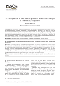 The recognition of intellectual spaces as a cultural heritage