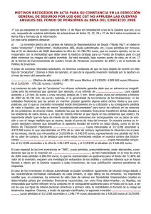 motivos recogidos en acta para su constancia en la