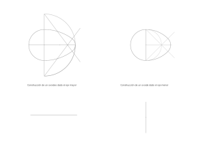 Construcción de un ovoideo dado el eje mayor Construcción de un