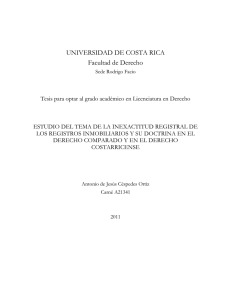 UNIVERSIDAD DE COSTA RICA Facultad de Derecho