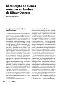El concepto de bienes comunes en la obra de Elinor Ostrom