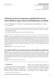 Validaci&oacute;n local de la temperatura superficial del mar del sensor