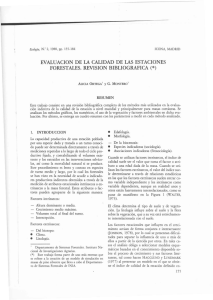 evaluacion de la calidad de las estaciones forestales. revision