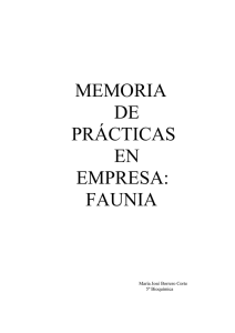 MEMORIA DE PRÁCTICAS EN EMPRESA: FAUNIA