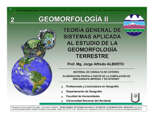teoría general de sistemas aplicada al estudio de la geomorfología