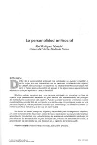 La personalidad antisocial