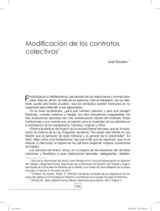 Modificación de los contratos colectivos
