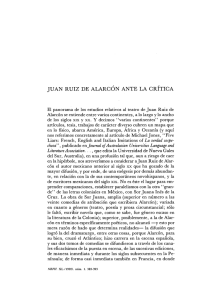 juan ruiz de alarcón ante la crítica