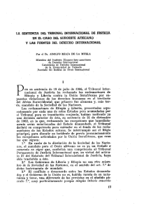 La sentencia del Tribunal Internacional de Justicia en el caso del