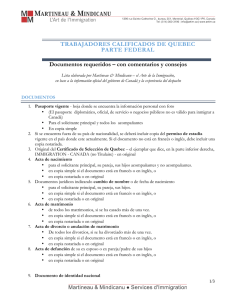 TRABAJADORES CALIFICADOS DE QUEBEC PARTE FEDERAL