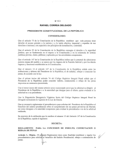 n" 461 rafael correa delgado - Ministerio de Justicia, Derechos