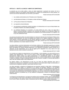 ARTICULO 1.- OBJETO, ALCANCES Y AMBITO DE COMPETENCIA