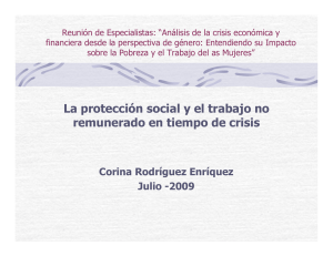 La protección social y el trabajo no remunerado en tiempo de crisis