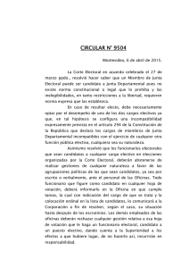 circular n° 9504 - Corte Electoral