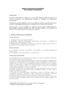 Registro de Operaciones Inmobiliarias Nuevo Régimen de