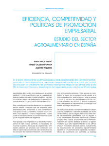 eficiencia, competitividad y políticas de promoción empresarial