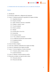 2. CONDICIONES DE SEGURIDAD DE LOS LUGARES DE
