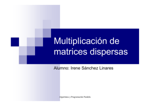 Multiplicación de matrices dispersas
