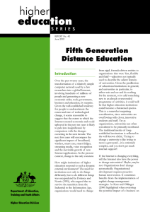 Fifth Generation Distance Education (Higher Education Series No. 40)