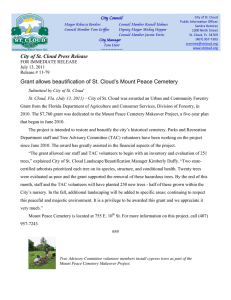 City of St. Cloud Press Release Grant allows beautification of St