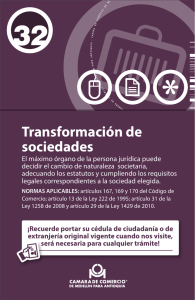 Transformación de sociedades - Cámara de Comercio de Medellín