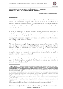 Excitaci&oacute;n Emotiva: An&aacute;lisis Tribunal de Alzada en Homicidios