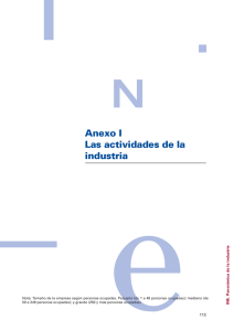 Anexo I Las actividades de la industria
