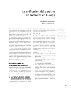 la unificación del derecho de contratos en europa